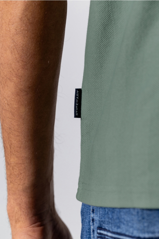 State of Art groene heren t-shirt | Close up