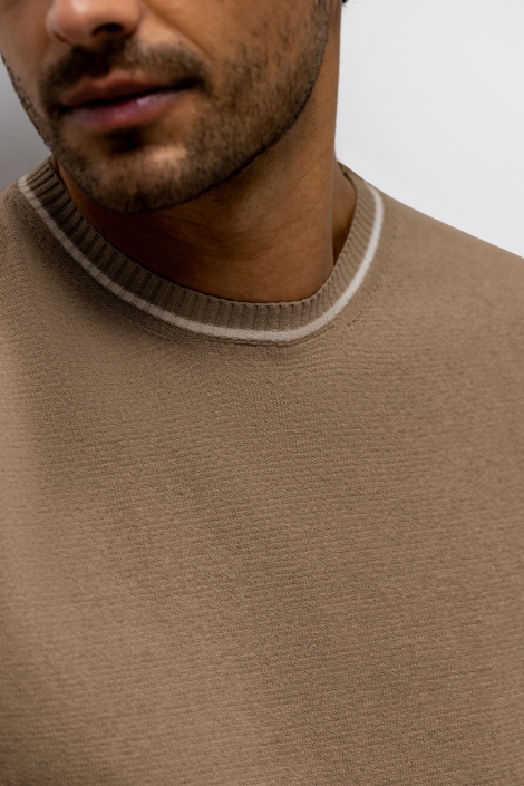 State of Art taupe heren t-shirt | Kleurstaal