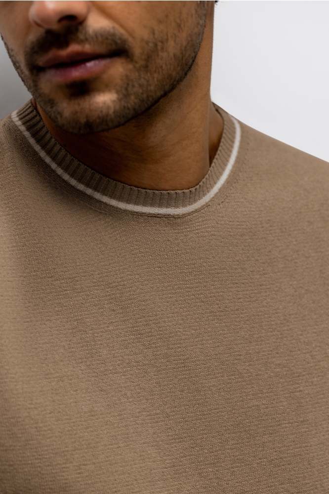 State of Art taupe heren t-shirt | Kleurstaal