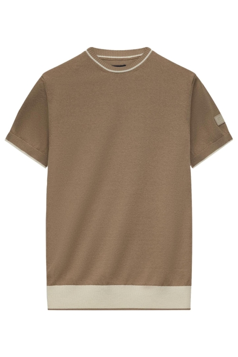State of Art taupe heren t-shirt | Vooraanzicht