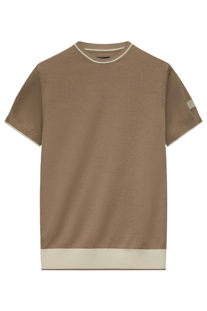 State of Art taupe heren t-shirt | Vooraanzicht