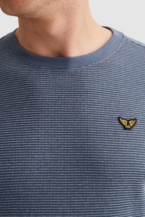 PME legend blauwe heren t-shirt | Close up