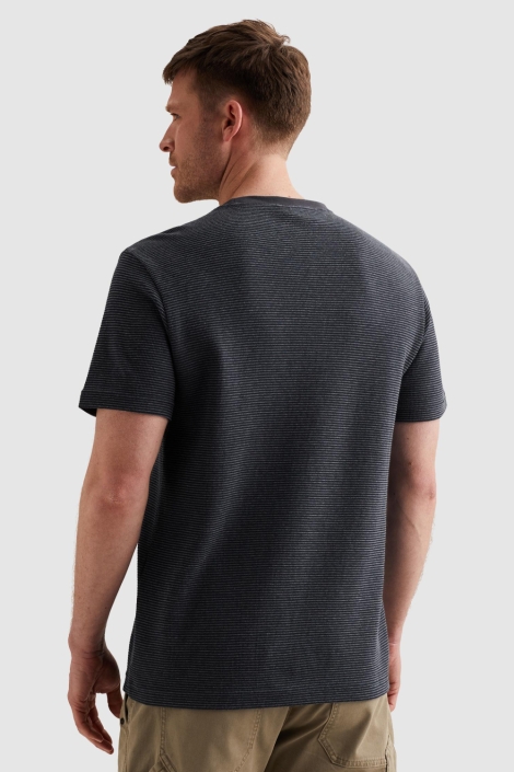 PME legend blauwe heren t-shirt | Model achteraanzicht