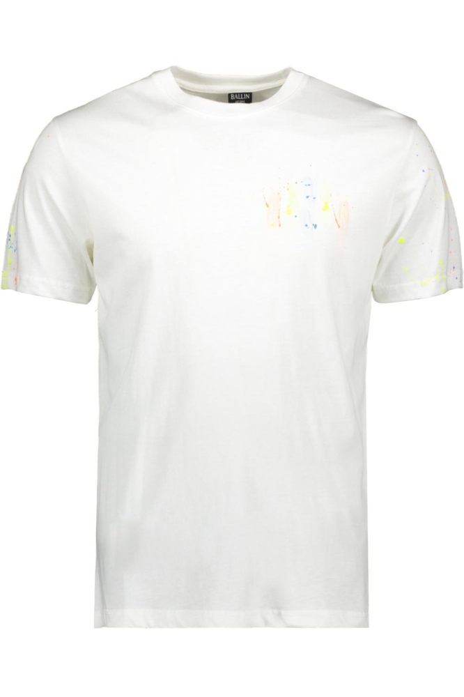 Ballin witte heren t-shirt | Vooraanzicht