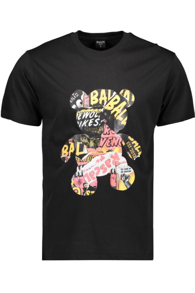 Ballin zwarte heren t-shirt | Vooraanzicht