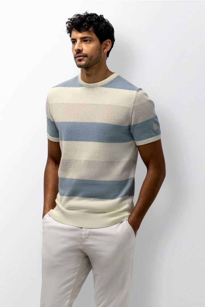 State of Art witte heren t-shirt | Model vooraanzicht