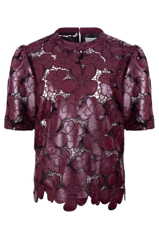 Nukus bordeaux dames t-shirt | Vooraanzicht