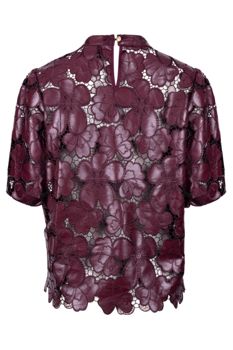 Nukus bordeaux dames t-shirt | Achteraanzicht