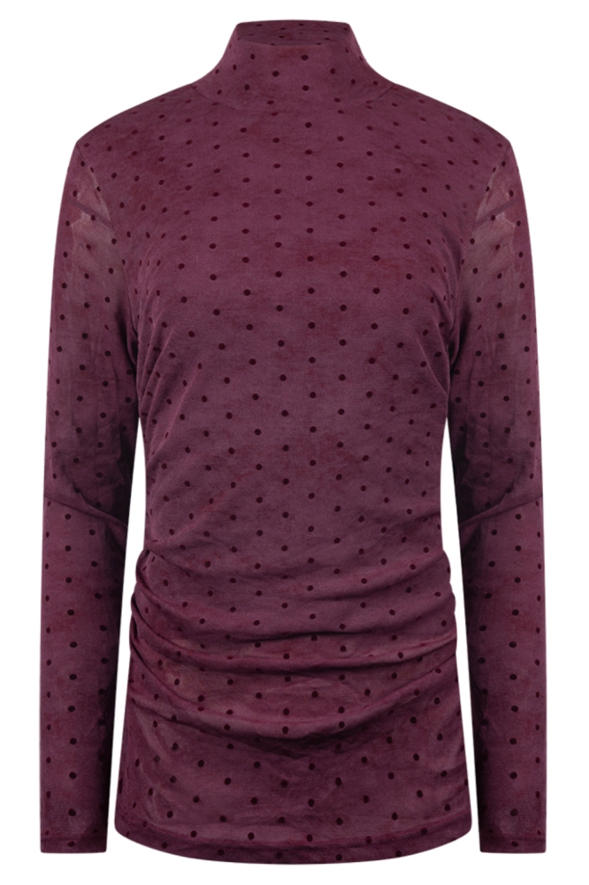 Nukus bordeaux dames t-shirt | Vooraanzicht
