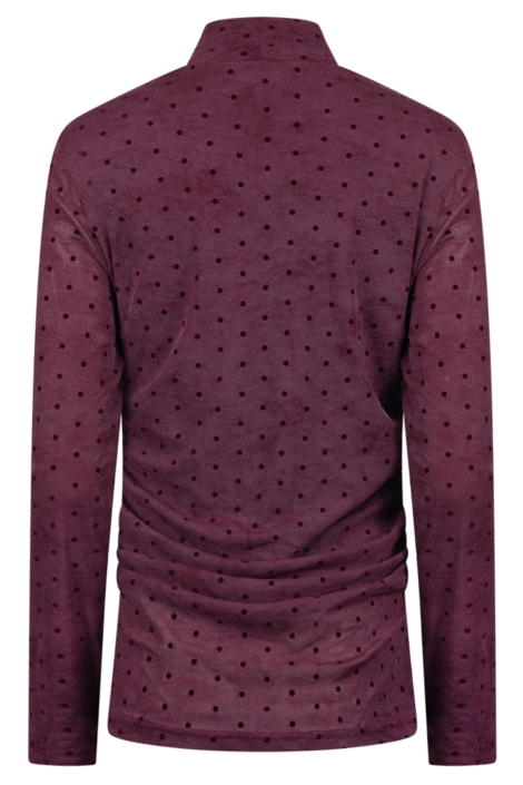 Nukus bordeaux dames t-shirt | Achteraanzicht