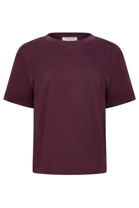 Nukus bordeaux dames t-shirt | Vooraanzicht
