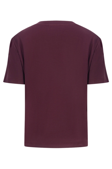 Nukus bordeaux dames t-shirt | Achteraanzicht