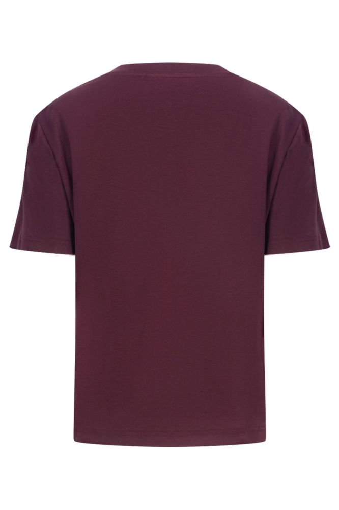 Nukus bordeaux dames t-shirt | Achteraanzicht
