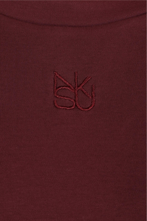 Nukus bordeaux dames t-shirt | Kleurstaal