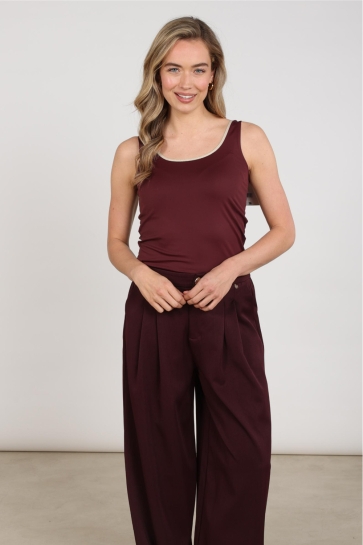 Nukus Top JUBA SINGLET NKF01100 397 cherry/gold