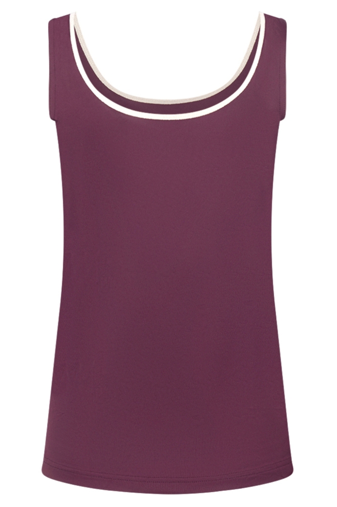 Nukus bordeaux dames top | Achteraanzicht