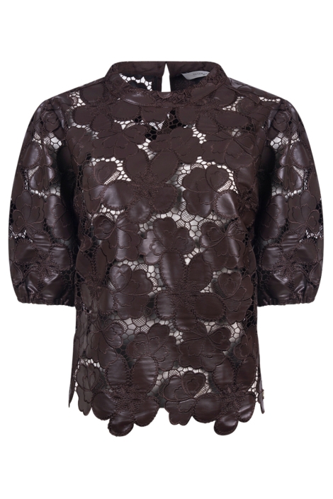 Nukus bruine dames t-shirt | Vooraanzicht