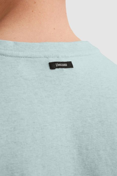 Vanguard blauwe heren t-shirt | Close up