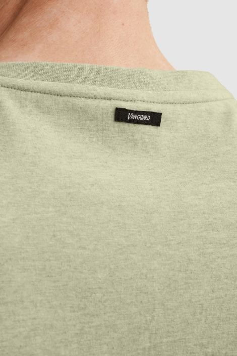 Vanguard groene heren t-shirt | Close up