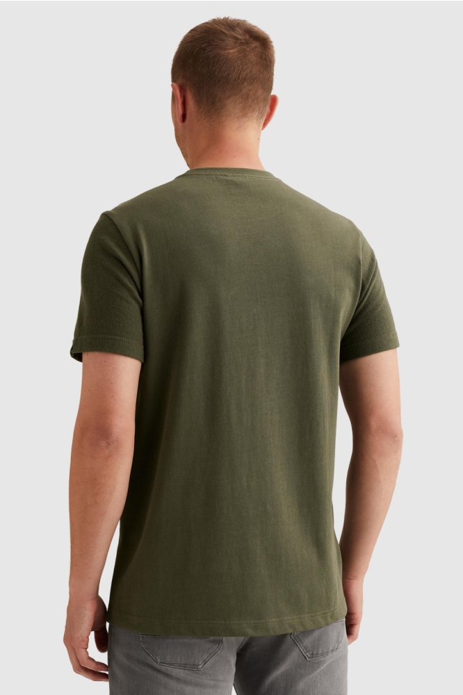 PME legend groene heren t-shirt | Model achteraanzicht