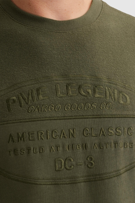 PME legend groene heren t-shirt | Close up