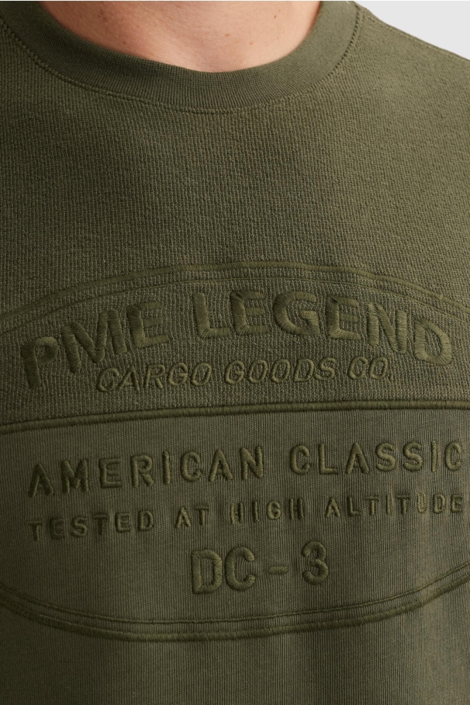 PME legend groene heren t-shirt | Close up