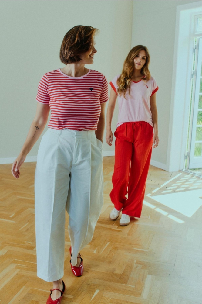 Freequent roze dames t-shirt | Sfeerbeeld, In situatie