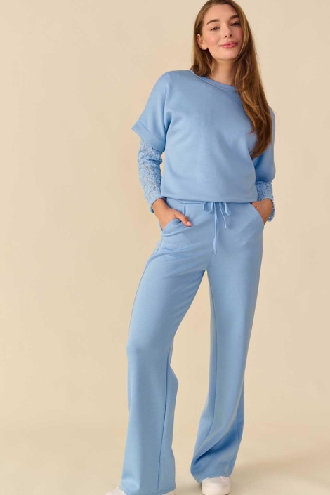 FOS Amsterdam blauwe dames t-shirt | Model