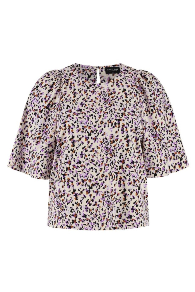 Lady Day multi color dames t-shirt | Vooraanzicht