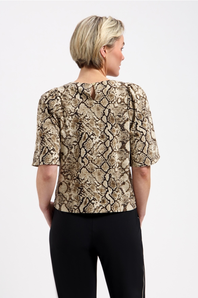 Lady Day multi color dames t-shirt | Model achteraanzicht