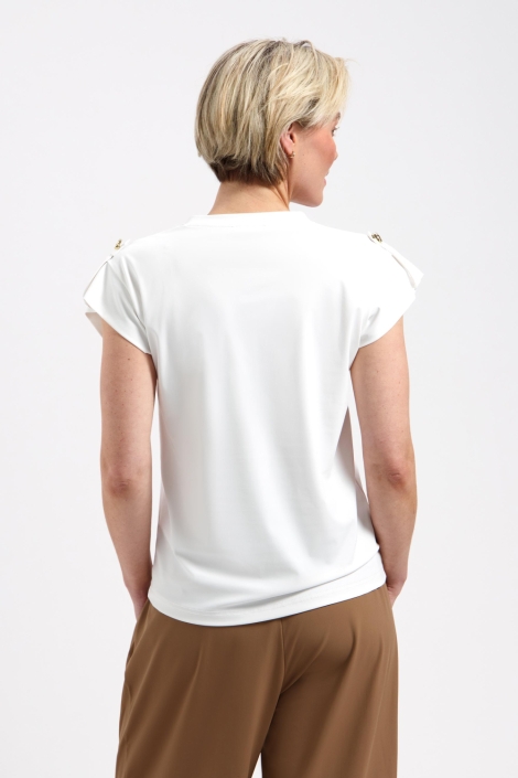 Lady Day witte dames t-shirt | Model achteraanzicht