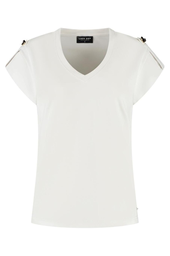 Lady Day witte dames t-shirt | Vooraanzicht