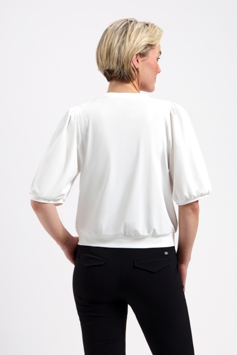 Lady Day witte dames t-shirt | Model achteraanzicht