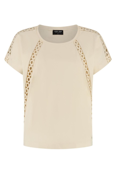 Lady Day ecru dames t-shirt | Vooraanzicht