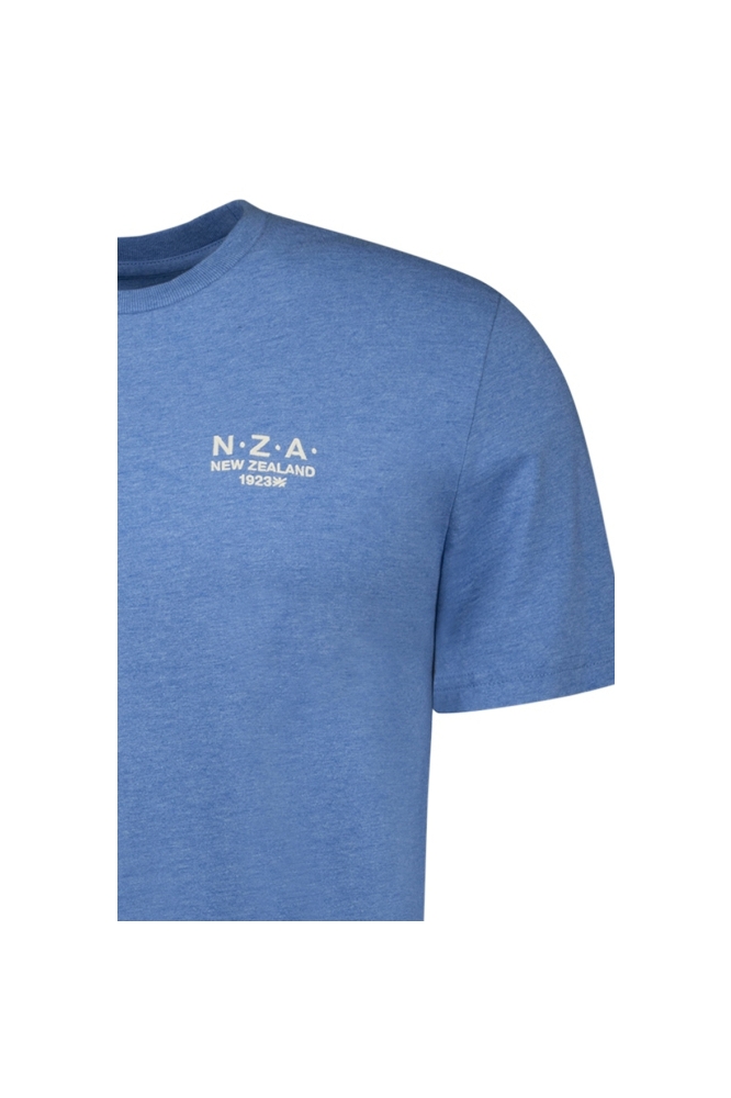 NZA blauwe heren t-shirt | Close up