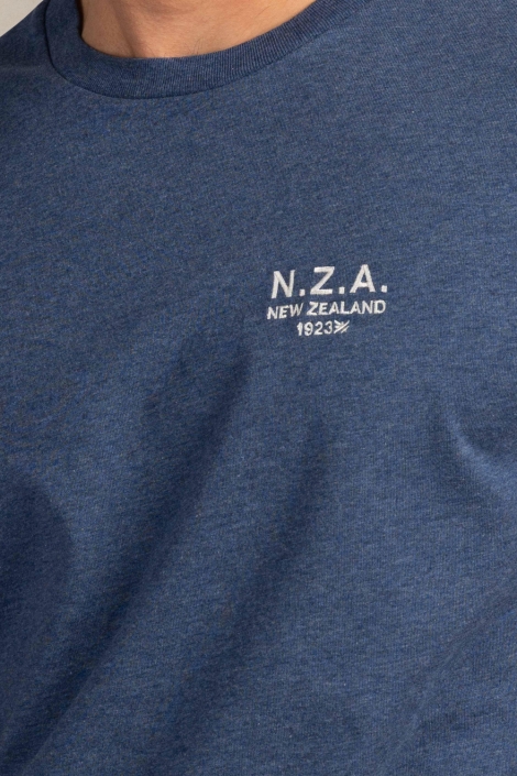 NZA blauwe heren t-shirt | Close up