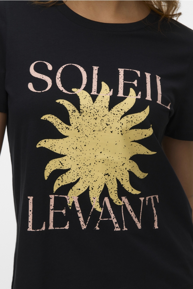 Vero Moda zwarte dames t-shirt | Close up