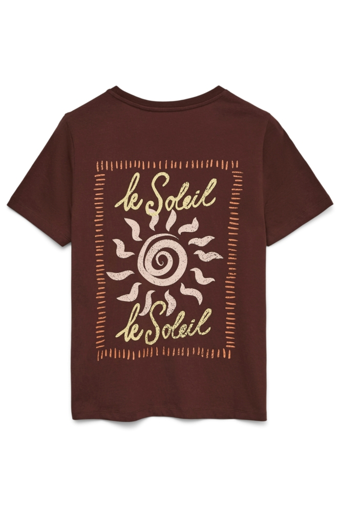 Vero Moda bordeaux dames t-shirt | Achteraanzicht