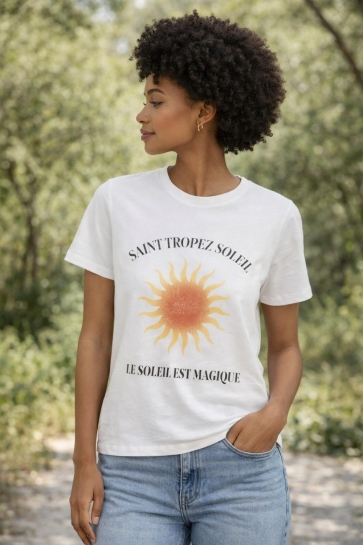 Vero Moda T-shirt VMLISE OLLY SS TOP BOX JRS 10341942 Snow White