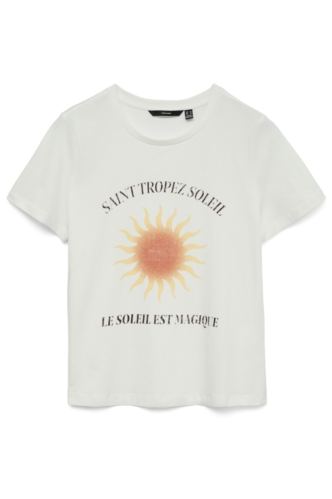 Vero Moda witte dames t-shirt | Vooraanzicht