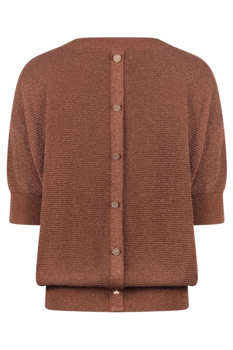Nukus camel dames t-shirt | Achteraanzicht