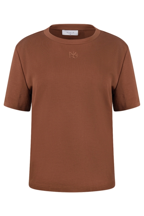 Nukus camel dames t-shirt | Vooraanzicht