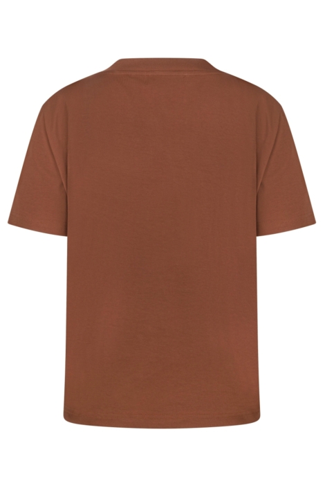 Nukus camel dames t-shirt | Achteraanzicht