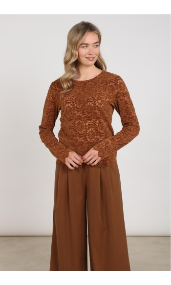 WIES TOP LACE NKF01099 ESPRESSO