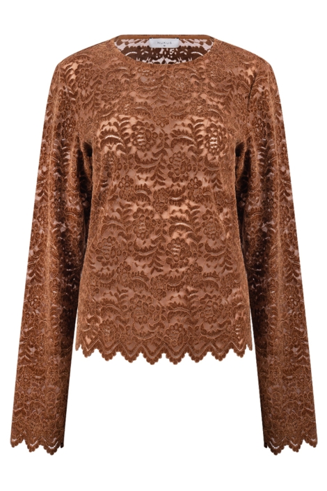 Nukus camel dames top | Vooraanzicht