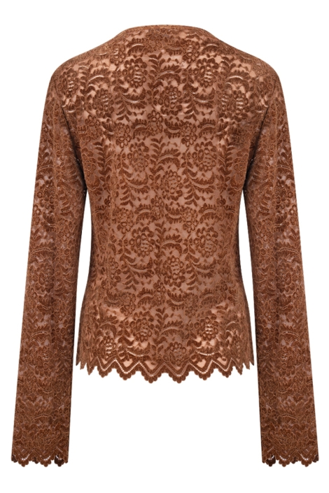 Nukus camel dames top | Achteraanzicht