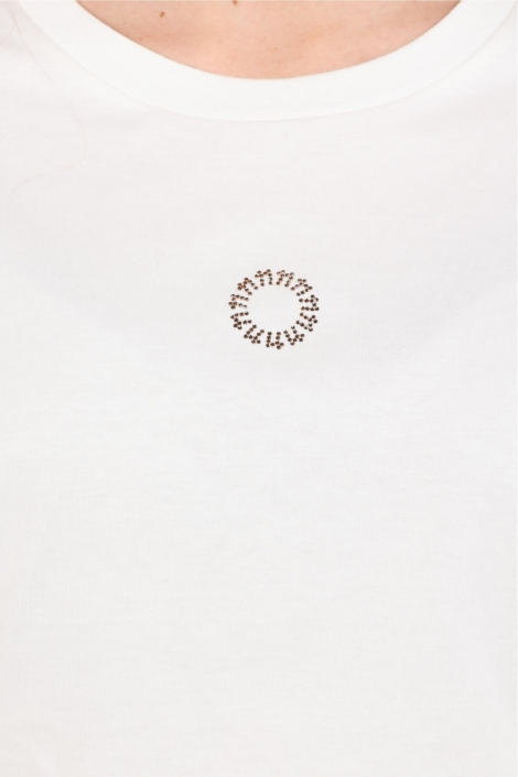 Nukus witte dames t-shirt | Close up