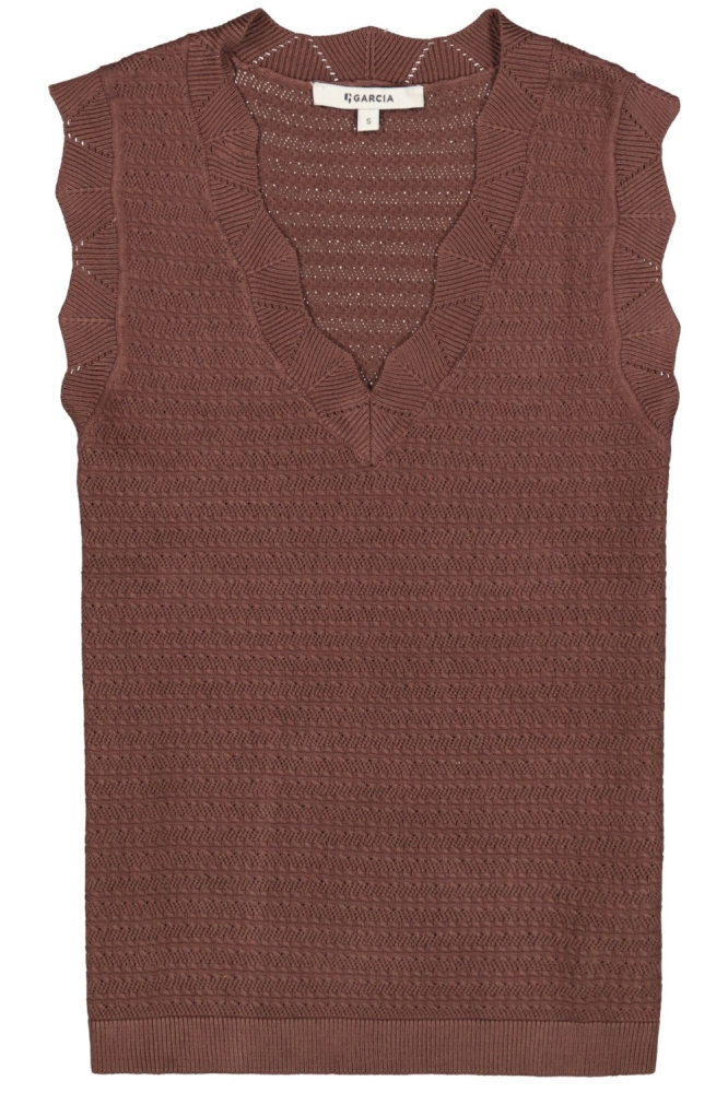 Garcia bruine dames top | Vooraanzicht