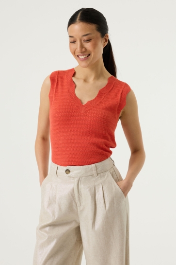 Garcia Top SINGLET P260220 9965 Paprika