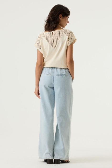 Garcia beige dames t-shirt | Model